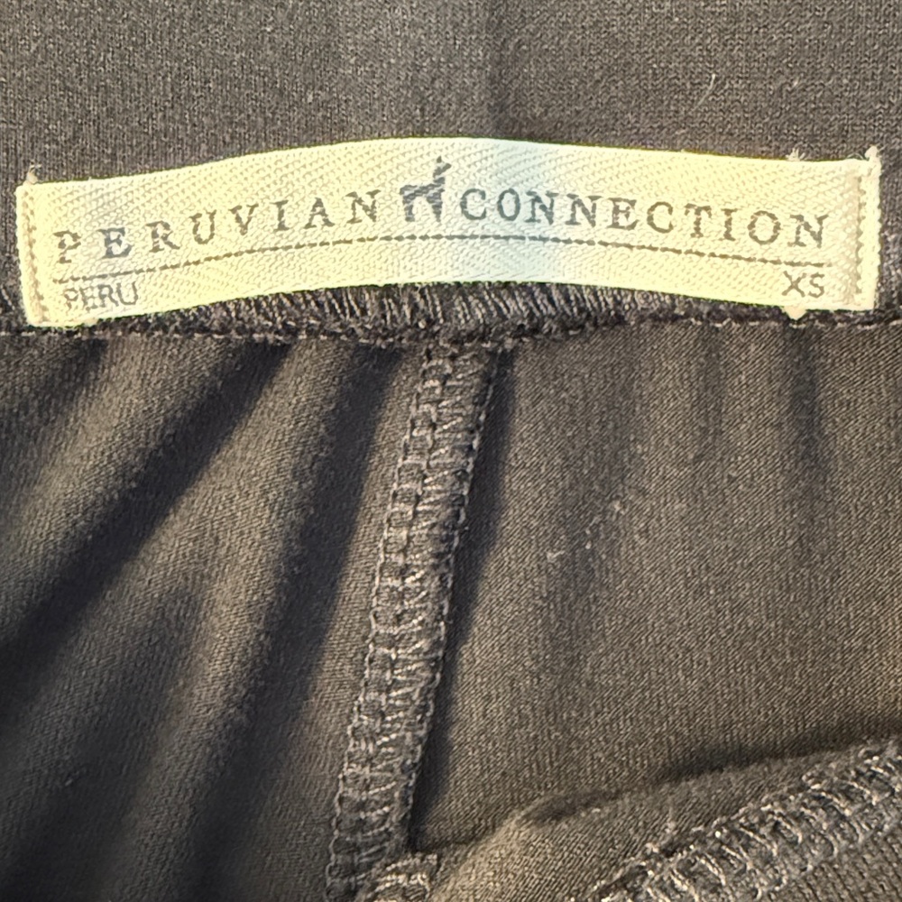 Peruvian Connection Twyla Cropped Wide
Leg Pants Black Jersey Knit Pull On - Picture 7 of 7